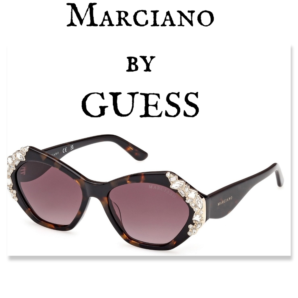 NIB Marciano By Guess Sunglasses GM00026 W/ Box, Carry Case And Dust Cloth